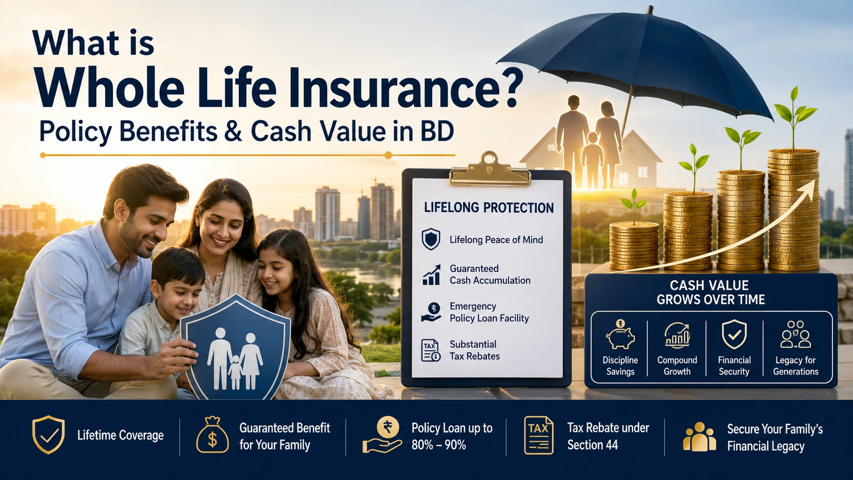 What is Whole Life Insurance? Policy Benefits & Cash Value in BD