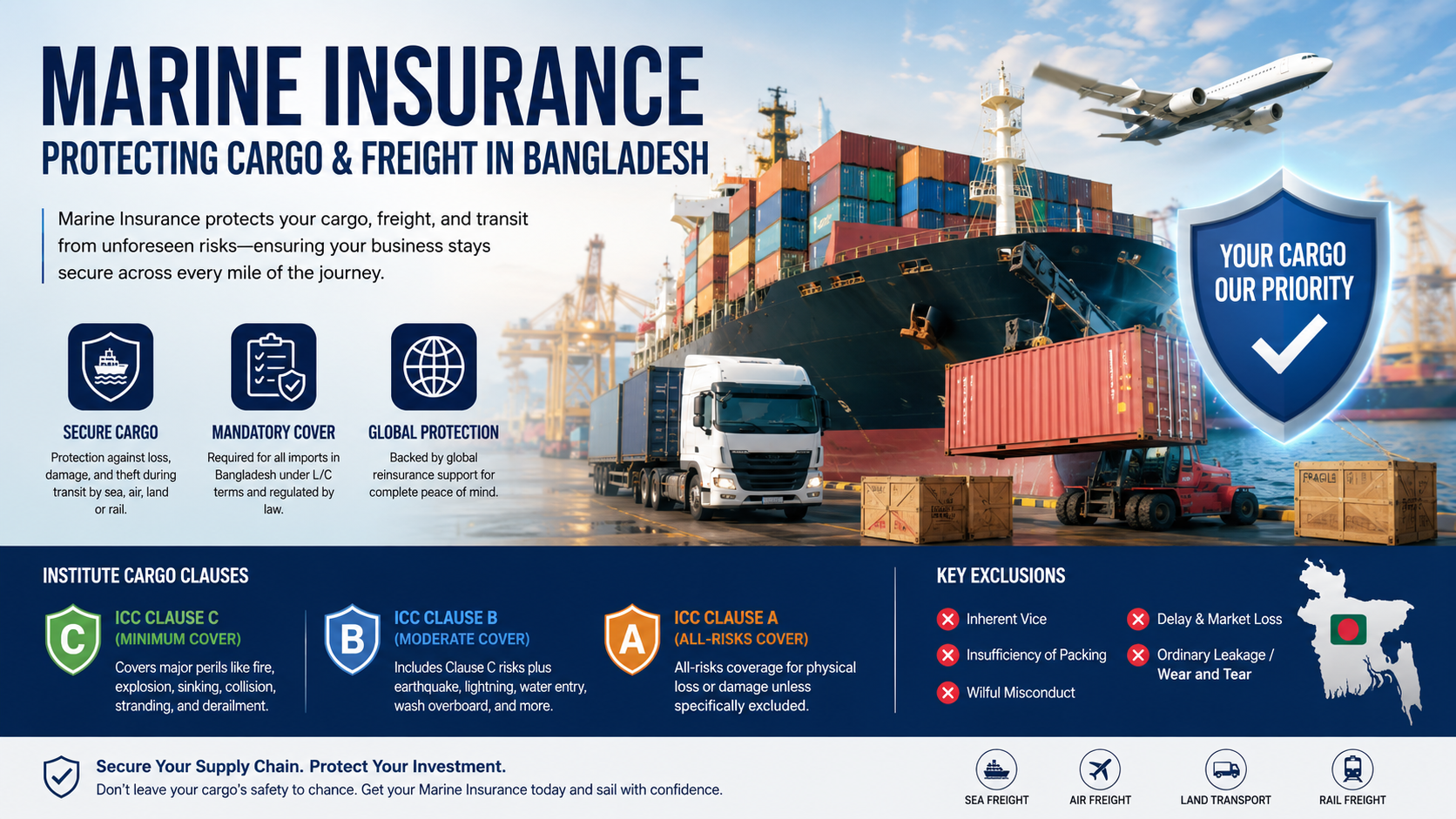 What is Marine Insurance? Protecting Cargo & Freight in Bangladesh
